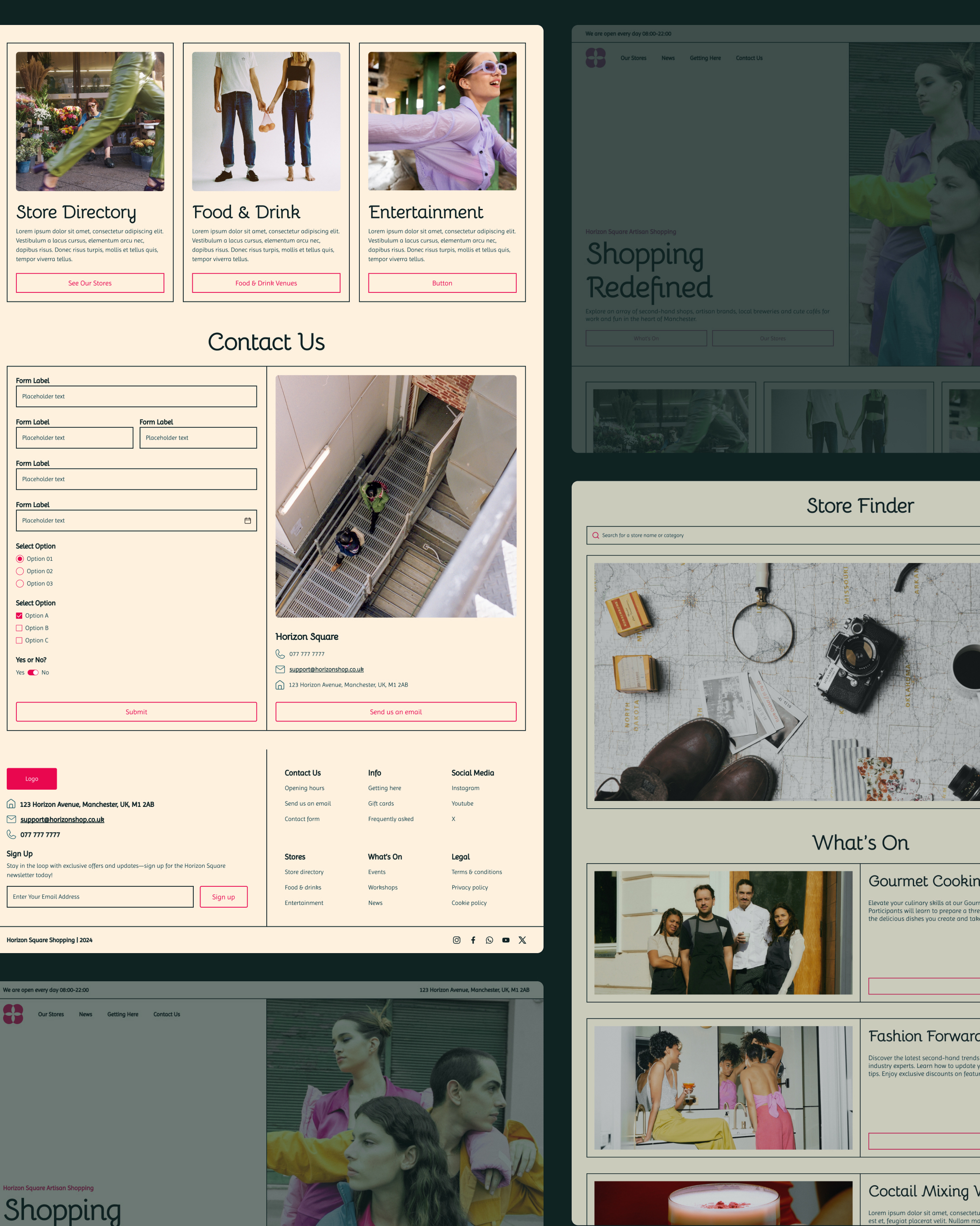 Shopping Pages Mockup